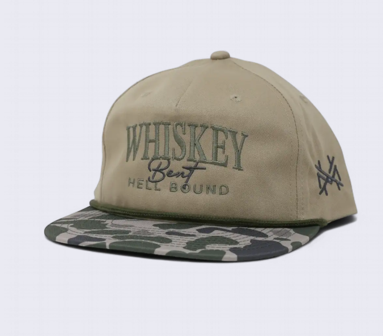 Mad Hatter Whiskey Bent Hell Bound Rope Trucker Snapback Hat