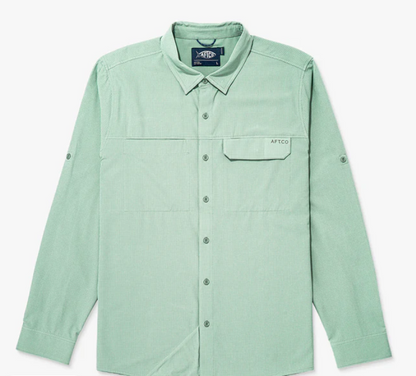 Aftco Men's Air O Mesh Tech L/S Button Down Shirt