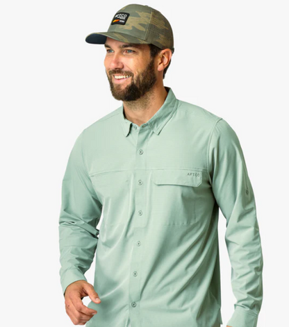 Aftco Men's Air O Mesh Tech L/S Button Down Shirt