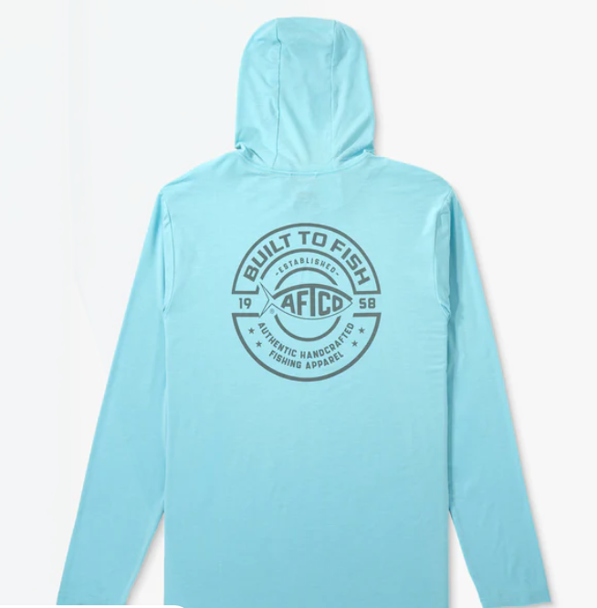 Aftco Men's Ocean Bound UPF Hooded Performance L/S Shirt