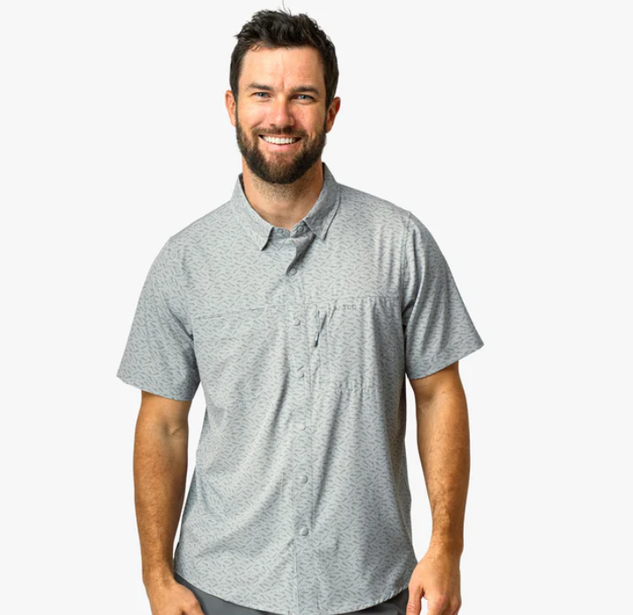 Aftco Men's Seabreeze Tech Button Down S/S Shirt