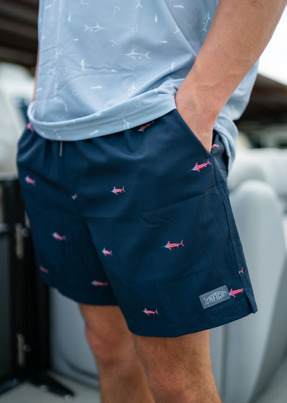 Aftco Men's Strike Short Printed Swim Trunk