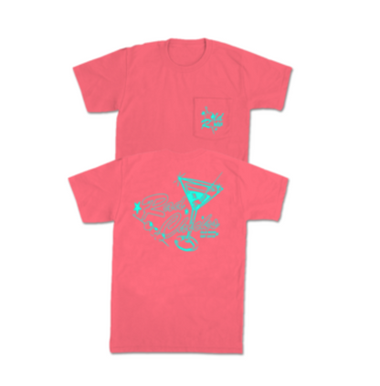Old Row Outdoors Women's Rad Chicks Martini Pocket S/S TEE Shirt