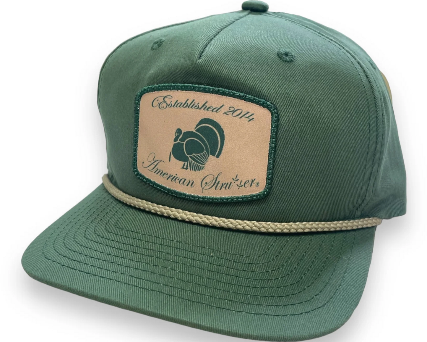 American Strutter Heritage Rope Snapback Hat - Olive/Khaki