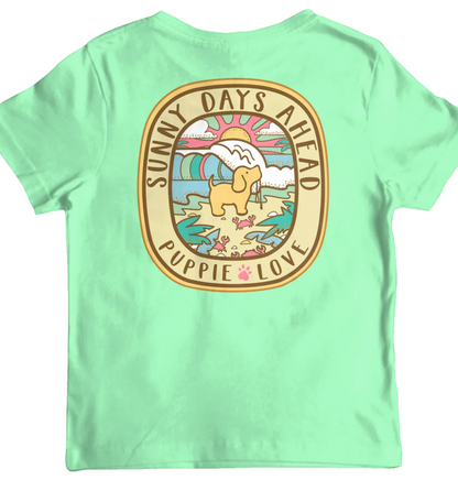 Puppie Love Youth Girls Sunny Days Pup S/S TEE Shirt