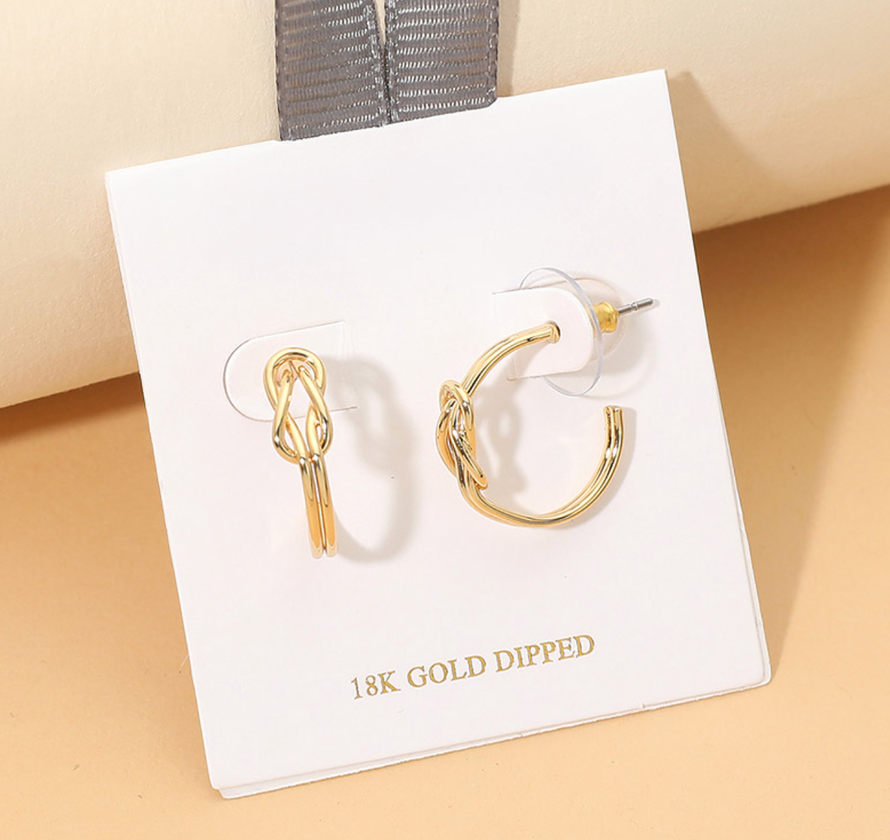 18k Dipped Interlocking Hoops