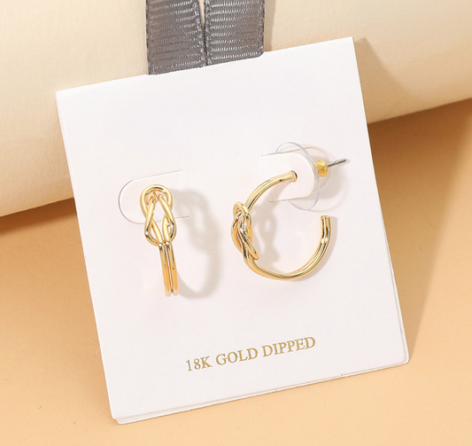 18k Dipped Interlocking Hoops