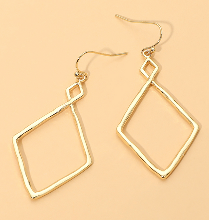 Geometric Rectangle Drop Dangles