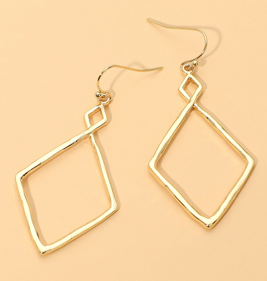 Geometric Rectangle Drop Dangles