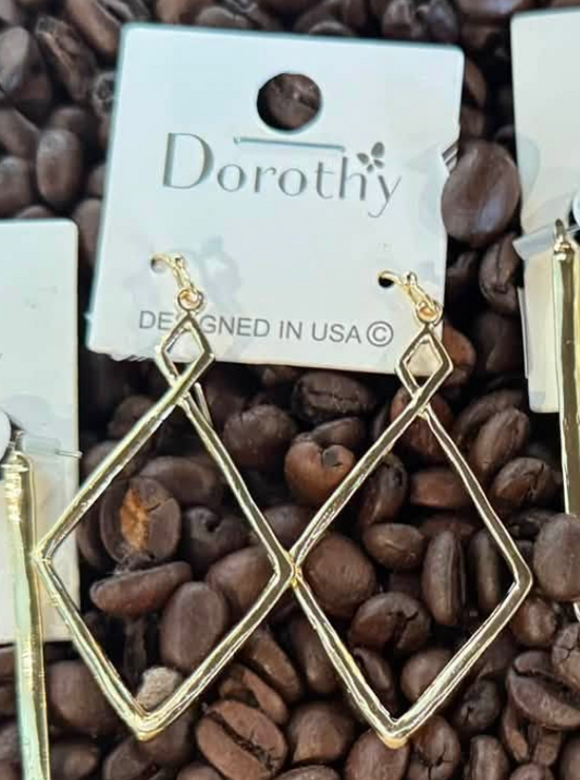 Geometric Rectangle Drop Dangles