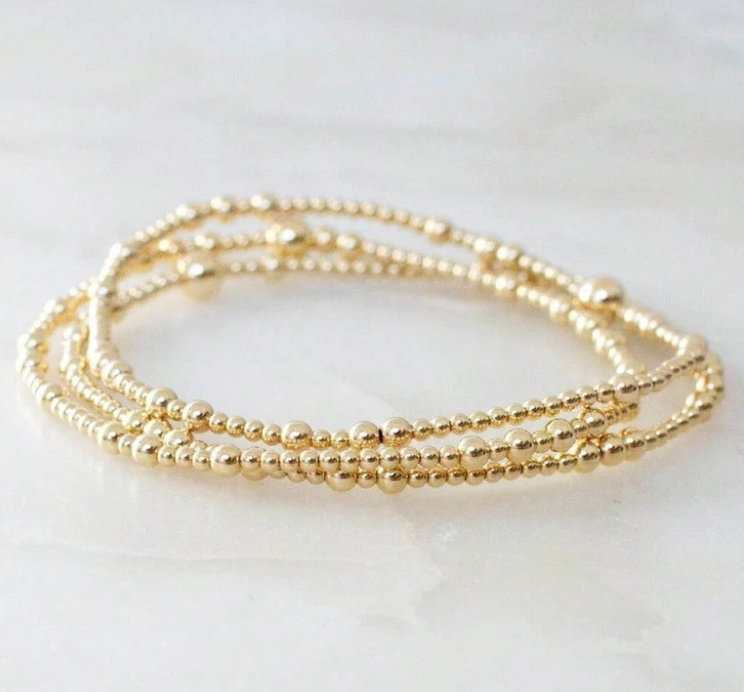 Ball Chain Beaded Bracelet Set