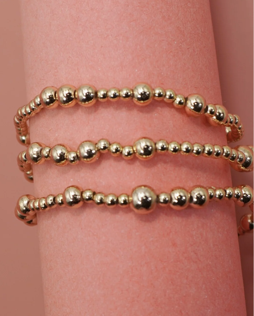 Ball Chain Beaded Bracelet Set