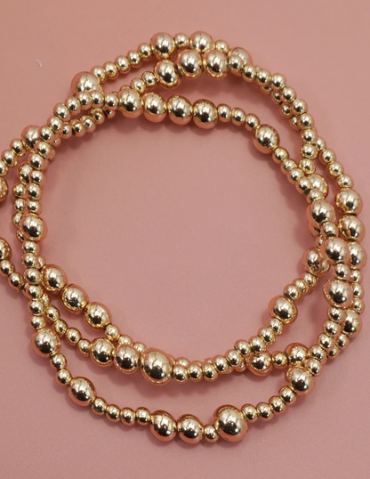 Ball Chain Beaded Bracelet Set