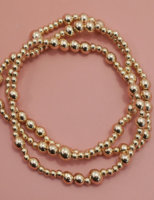 Ball Chain Beaded Bracelet Set