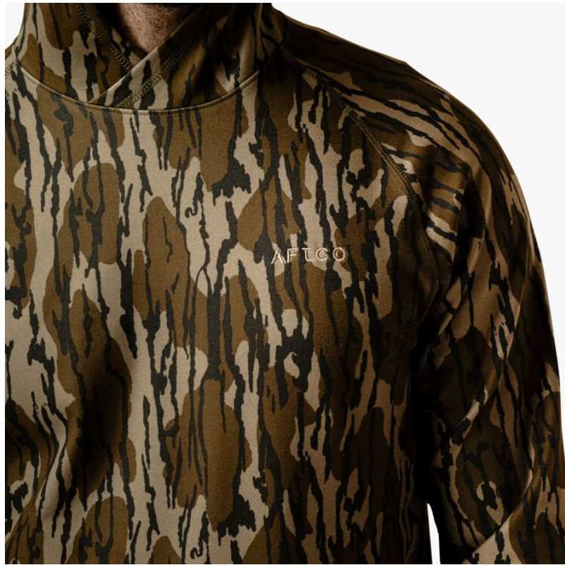 Aftco Men's Coastal Layer Mossy Oak Hooded Pullover Jacket