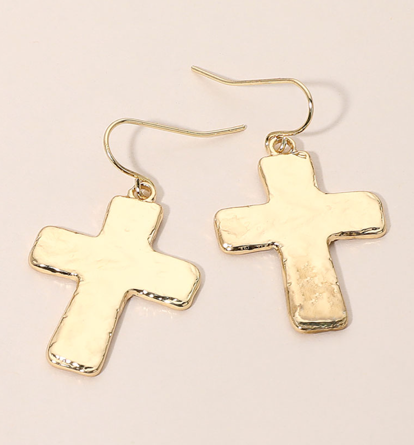 Metal Cross Charm Drop Dangle
