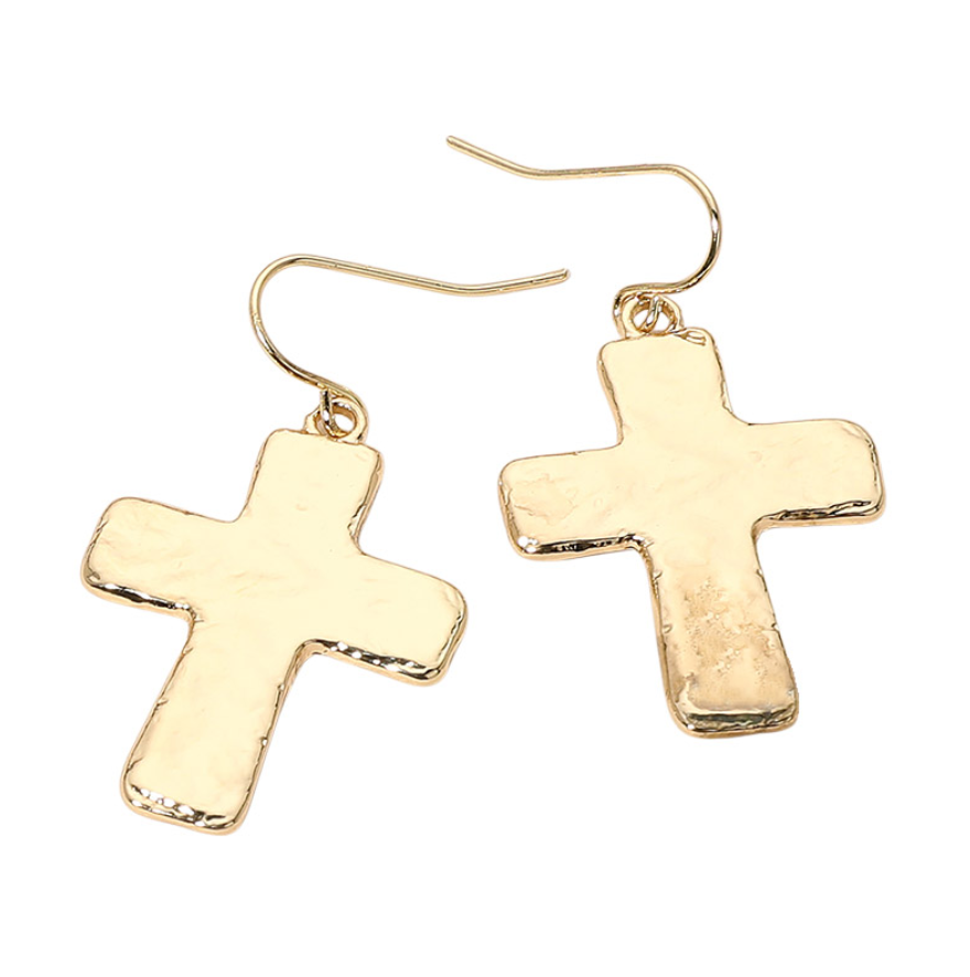 Metal Cross Charm Drop Dangle