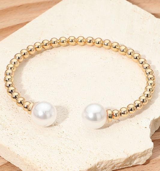 Pearl Tip Cuff Bracelet