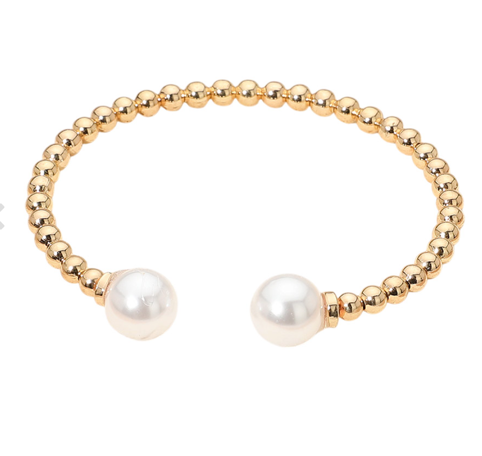 Pearl Tip Cuff Bracelet