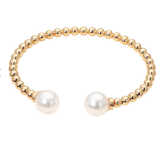 Pearl Tip Cuff Bracelet
