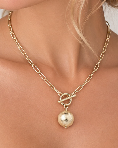 Ball Pendant Toggle Necklace