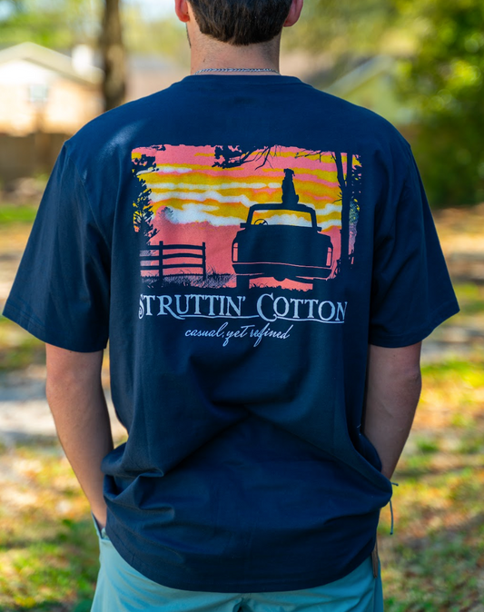 Struttin Cotton Dog Sunset View S/S TEE Shirt