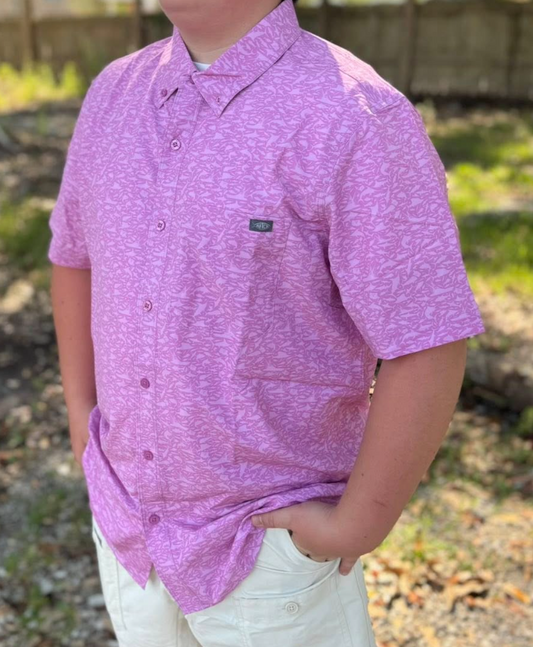 Aftco Men's BoatBar Button Down S/S Shirt