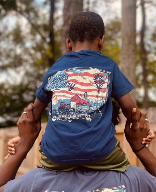 Southern Fried Cotton Youth Boy God's Country S/S TEE Shirt