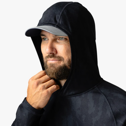 Aftco Men's Coastal Layer Printed Hooded Pullover