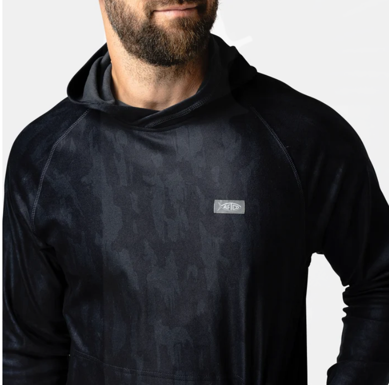 Aftco Men's Coastal Layer Printed Hooded Pullover