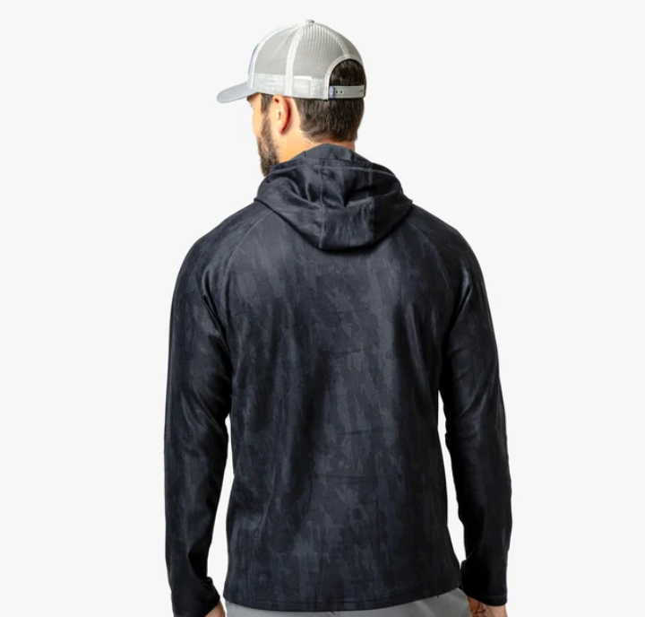 Aftco Men's Coastal Layer Printed Hooded Pullover