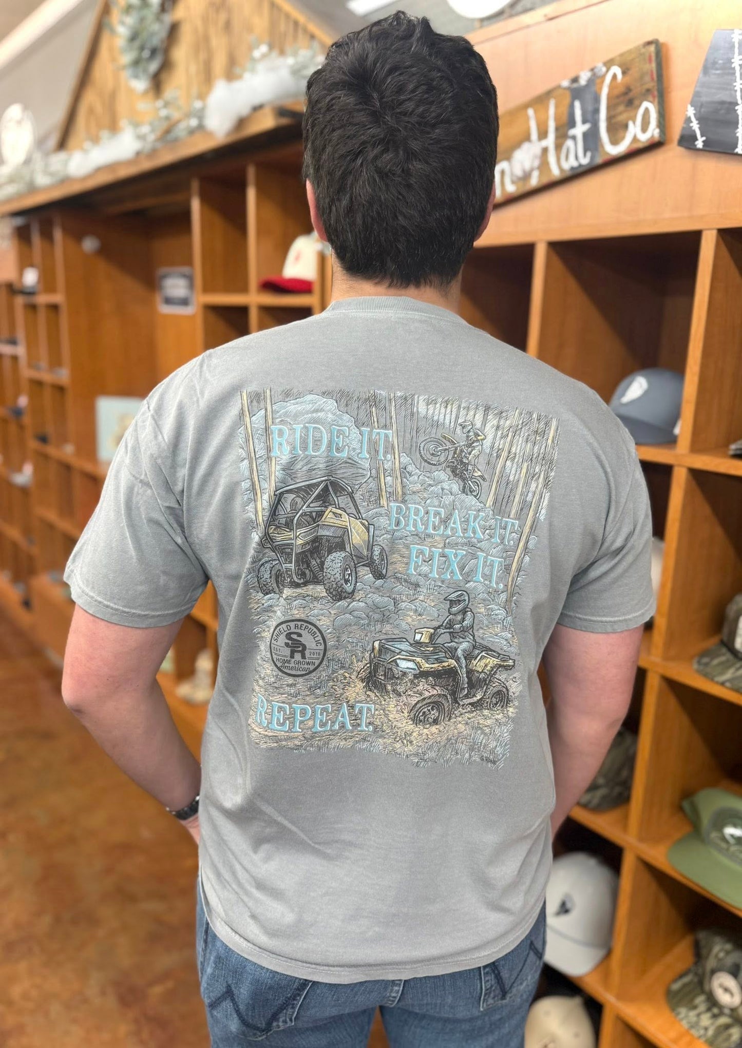 Shield Republic Ride it Break it Fix it Repeat S/S TEE Shirt