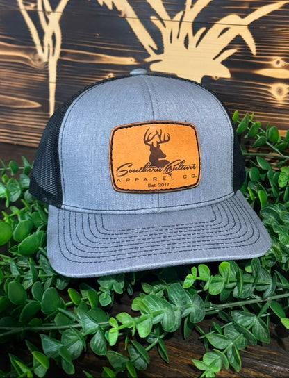 Southern Culture Buck Leather Patch Snapback Hat