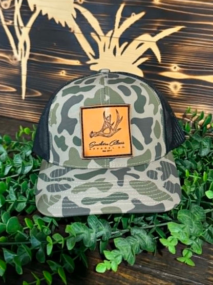 Southern Culture Antler Leather Patch Snapback Hat
