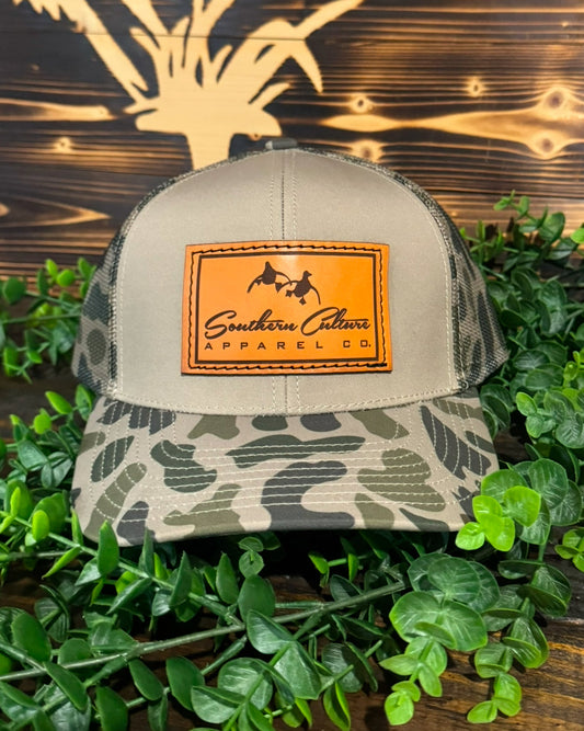 Southern Culture Duck Leather Snapback Hat