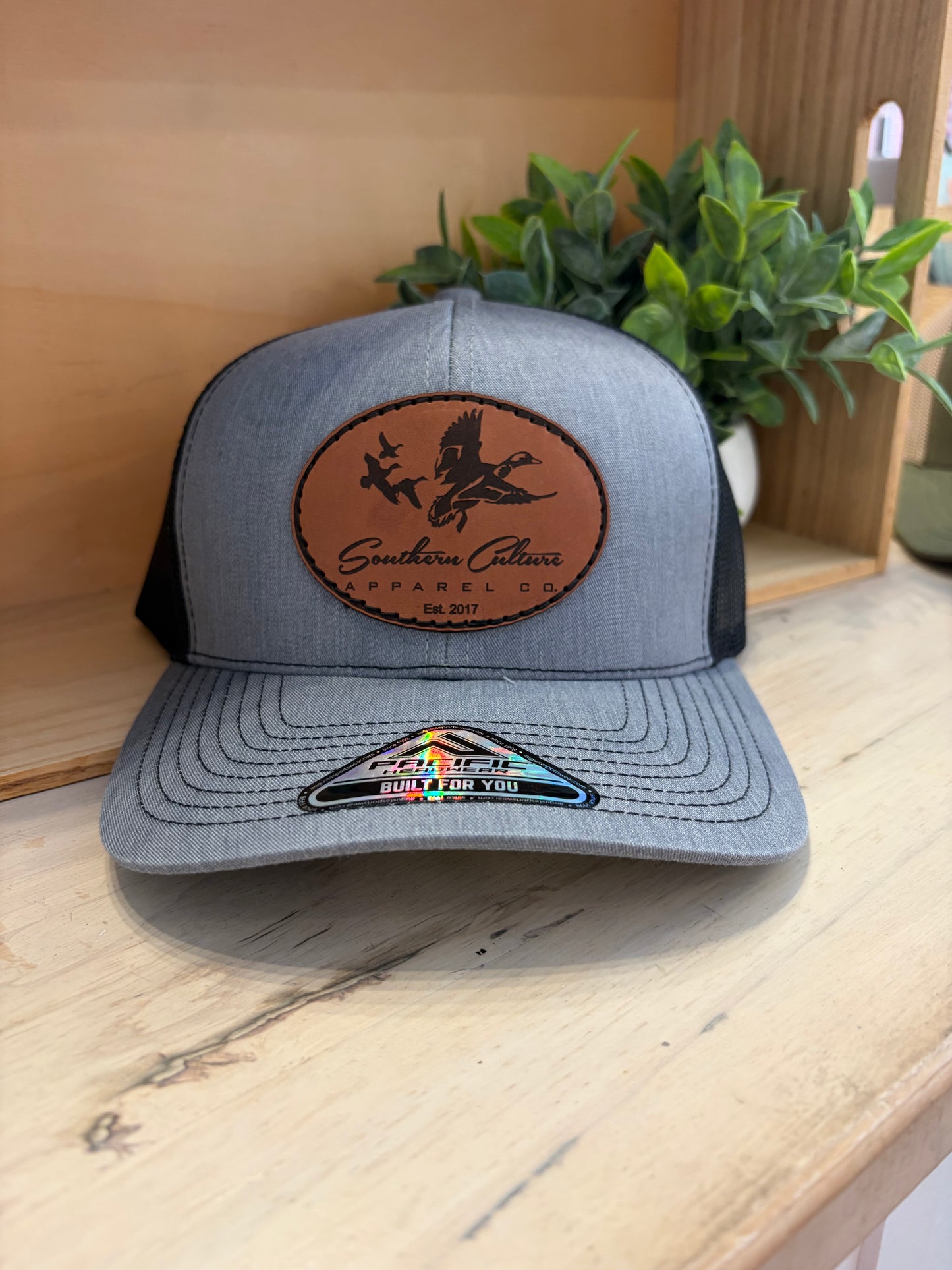 Southern Culture Ducks Migrating Dark Circle Leather Patch Snapback Hat