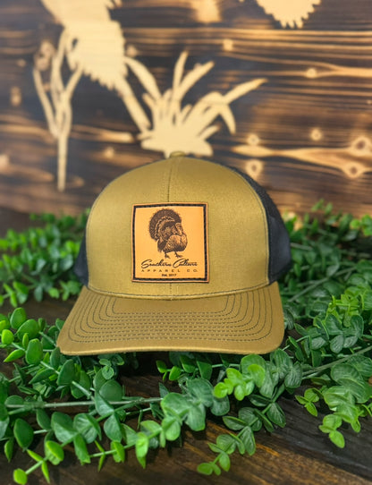 Southern Culture Turkey Strut Leather Patch Snapback Hat