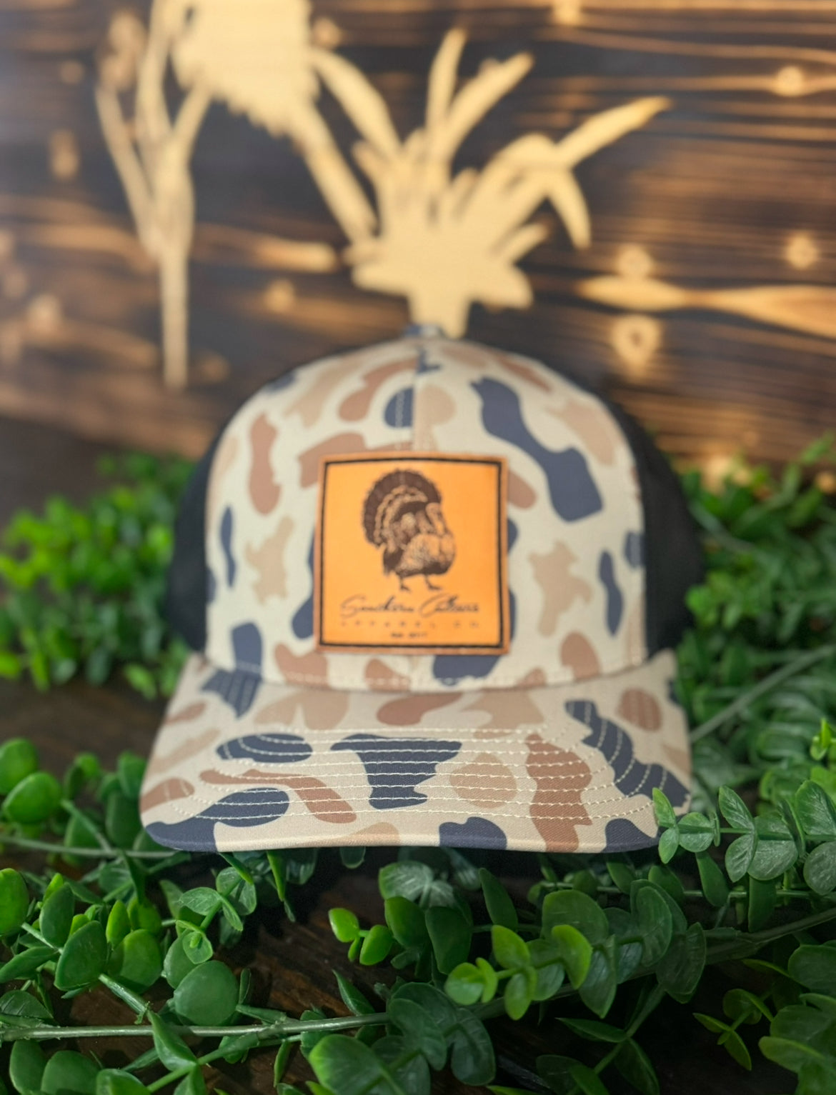 Southern Culture Turkey Strut Leather Patch Snapback Hat