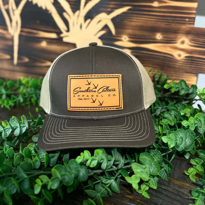 Southern Culture Tracks Leather Patch Snapback Hat