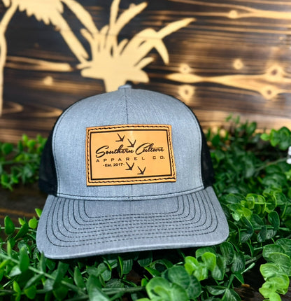 Southern Culture Tracks Leather Patch Snapback Hat