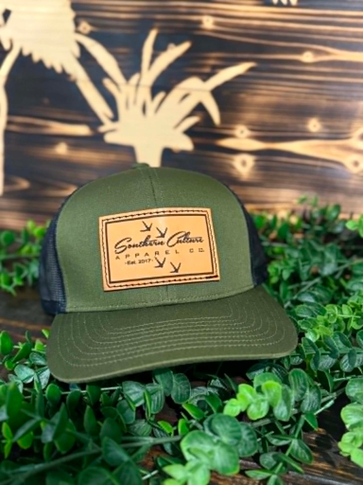 Southern Culture Tracks Leather Patch Snapback Hat