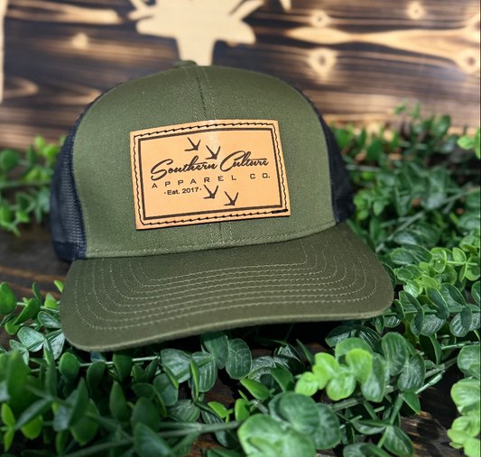 Southern Culture Tracks Leather Patch Snapback Hat