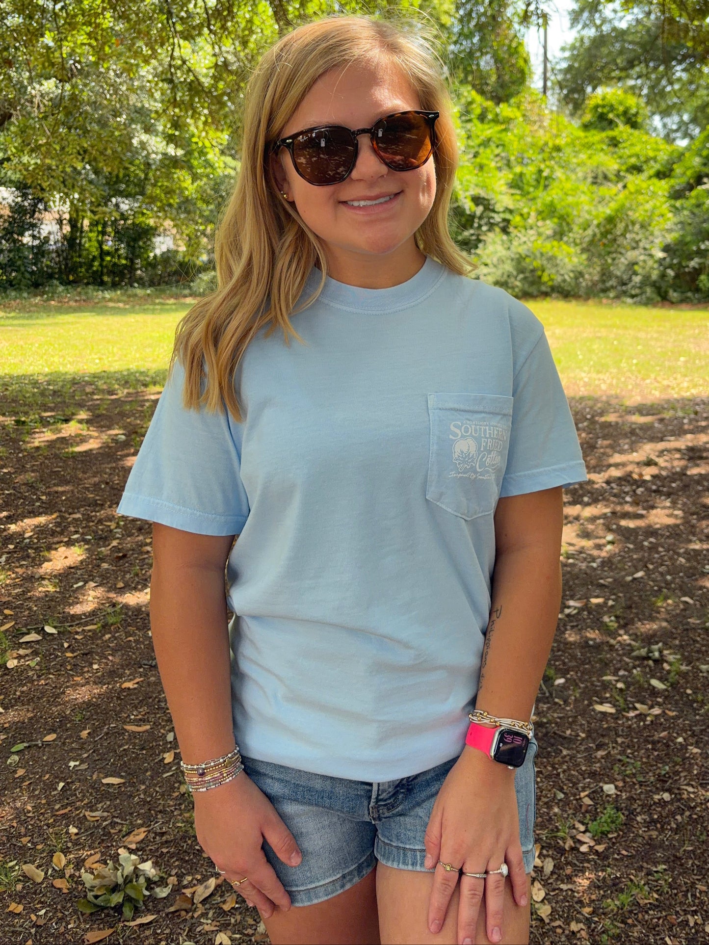 Southern Fried Cotton Women's Peace,Love, & Cowboys S/S TEE Shirt