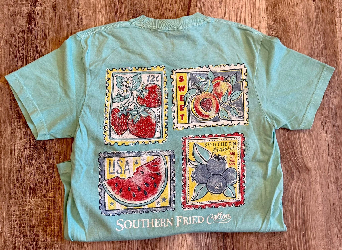Southern Fried Cotton Women's Sweet Stamps S/S TEE Shirt