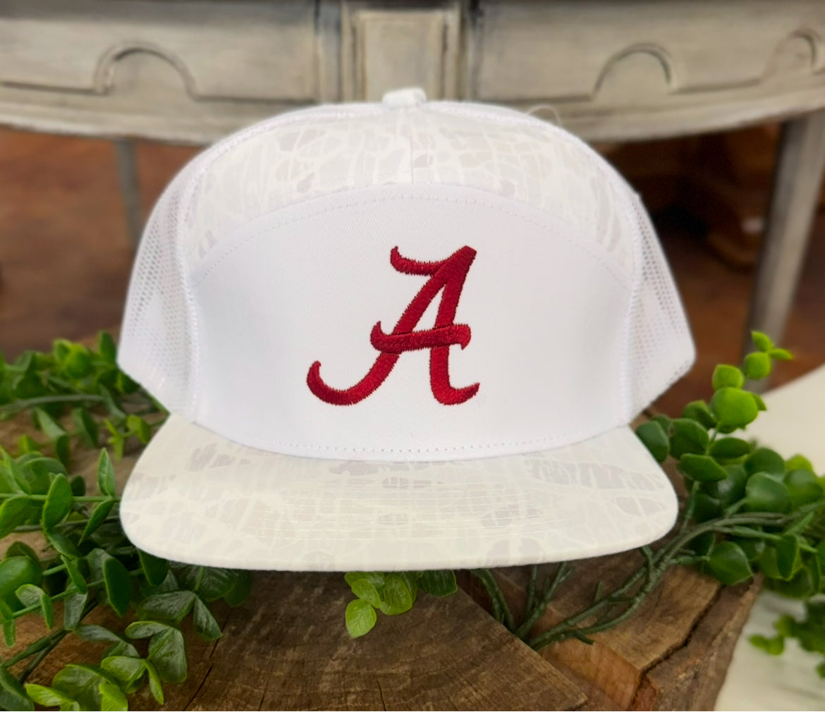 Speckle Bellies Alabama 7 Panel Snapback Hat