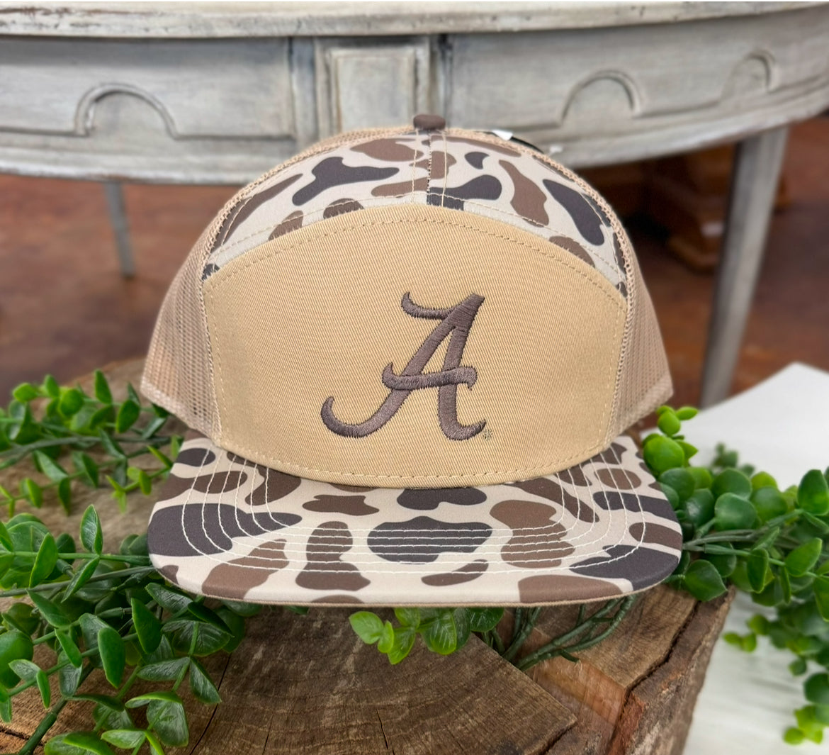 Speckle Bellies Alabama 7 Panel Snapback Hat