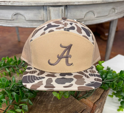 Speckle Bellies Alabama 7 Panel Snapback Hat
