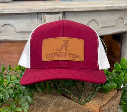Speckle Bellies Crimson Tide Leather Patch 112 Snapback Hat