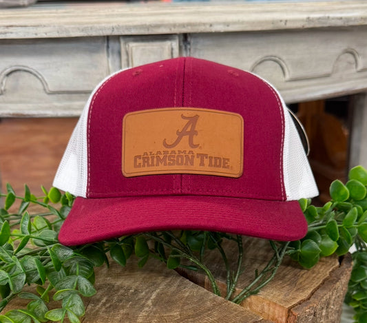 Speckle Bellies Crimson Tide Leather Patch 112 Snapback Hat