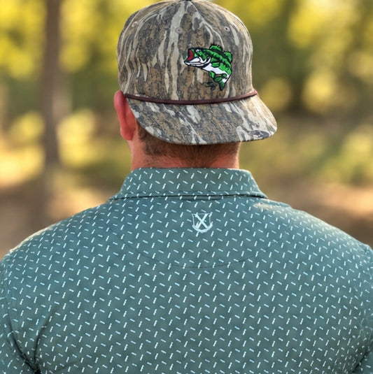 Speckle Bellies SB Bass Rope Snapback Hat